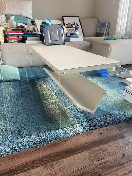 Photo of free Wood effect and glass coffee table (Montford / Madison Park area) #2