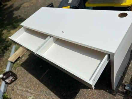 Photo of free Large ikea white desk 142cm (Orpington BR6) #2