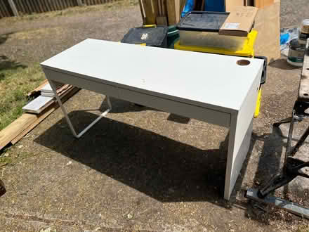 Photo of free Large ikea white desk 142cm (Orpington BR6) #1