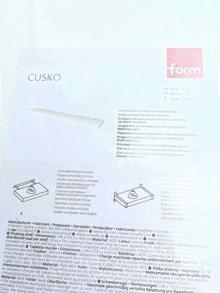 Photo of free 3 x B&Q white floating shelves (Orpington BR6) #2