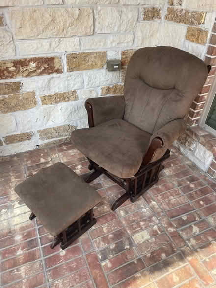 Photo of free Brown Glider Chair and foot rest (Spring) #2