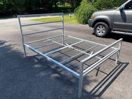 Photo of free Queen size metal bed frame (Crofton area) #1