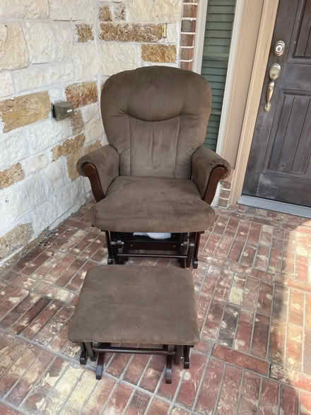 Photo of free Brown Glider Chair and foot rest (Spring) #1
