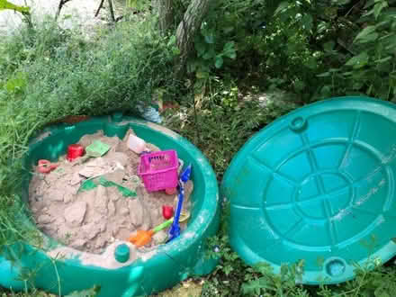 Photo of free Turtle shaped sand pit with lid. (Minster Lovell OX29) #1