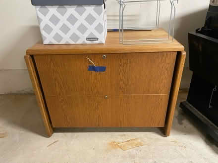 Photo of free Oak lateral file cabinet (Windsor near The Green) #1