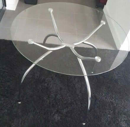 Photo of free Glass table (no chairs) (Barnsley S70) #1