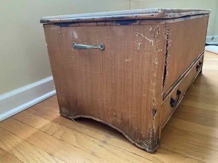 Photo of free Antique rattan trunk with drawer (La Grange) #2