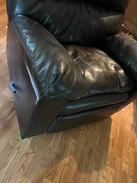 Photo of free Dark brown leather recliner (Uxbridge) #2