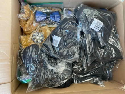 Photo of free Box of black & gold chair sashes (Placerville) #2