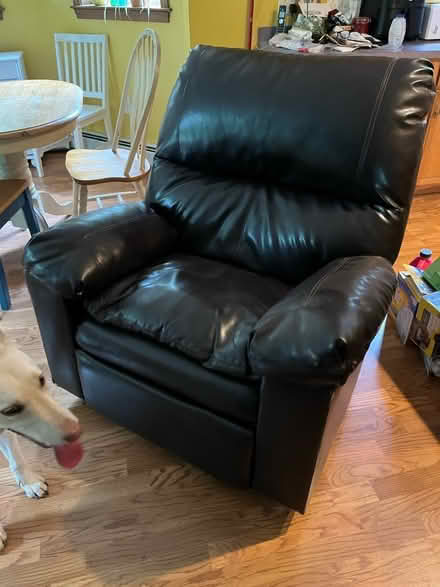 Photo of free Dark brown leather recliner (Uxbridge) #3
