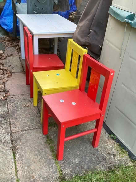 Photo of free Child’s table & 3 chairs (Hildenborough TN11) #1