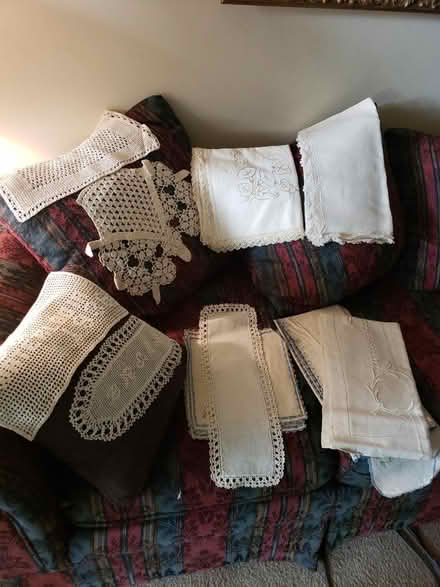 Photo of free Vintage Table Linens and Doilies (Downtown Bartlett) #1