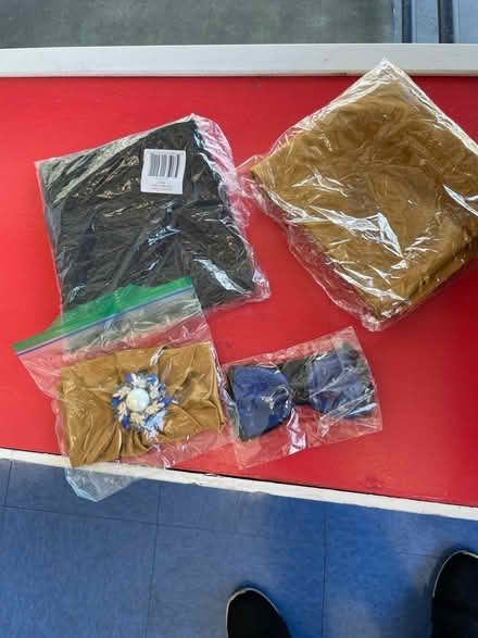 Photo of free Box of black & gold chair sashes (Placerville) #1