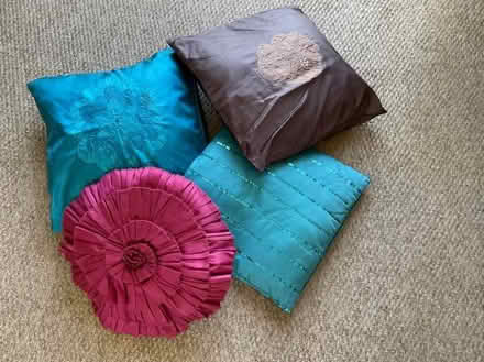 Photo of free Four cushions (Lyme Green SK11) #1