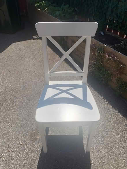 Photo of free White IKEA Dining Chair (BD10 Eccleshill) #1