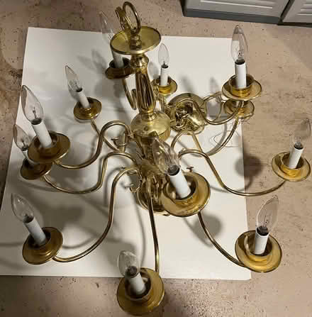 Photo of free Brass Dining Room Chandelier (Sargent / McGinnis Ferry Road) #4