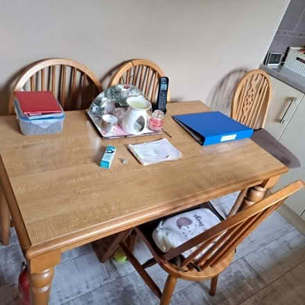 Photo of free Pine dining table and chairs (Fallin FK7) #1
