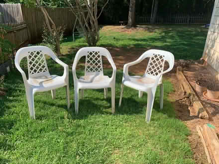 Photo of free Outdoor plastic table, 3 chairs (East Athens, ~ college station) #2