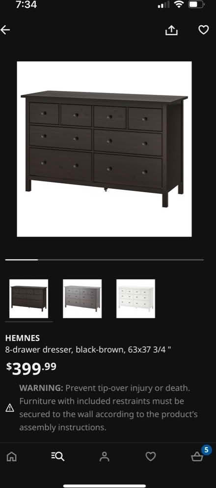 Photo of free IKEA Hemnes Dresser (Near Nationwide Children’s) #3