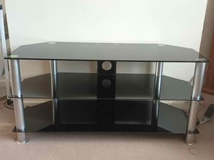 Photo of free Black Glass and Chrome TV Stand (Hemel Hempstead) #1