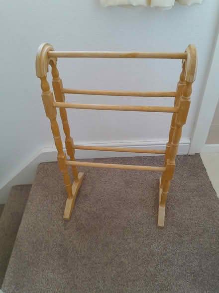 Photo of free wood towel rack (wakefield WF4) #1