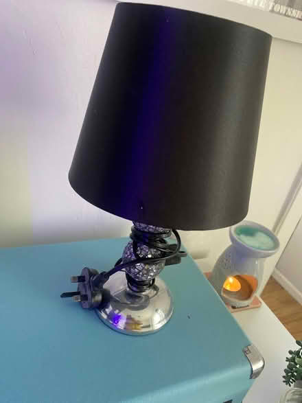 Photo of free Black and silver lamp (working) (Toxteth) #1