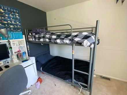 Photo of free Ikea metal bunk bed and 1 mattress (Thornton, co) #2