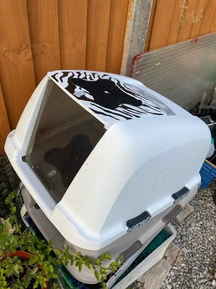 Photo of free 2 Large hooded cat toilets (Burscough) #1