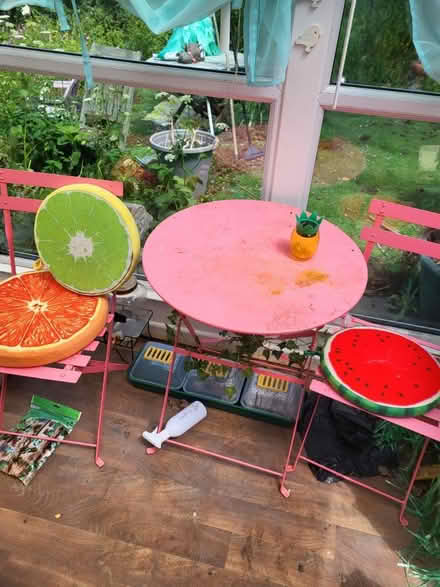 Photo of free Garden table and 2 chairs (Rivenhall CM8) #1