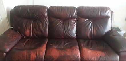 Photo of free Leather Reclining 3-Seater Sofa (Colchester CO2) #1