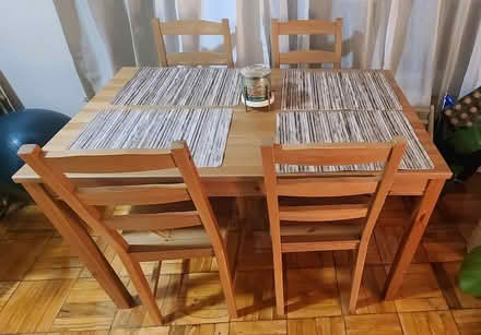 Photo of free Dining table with 4 chairs (Beaches - East York) #2