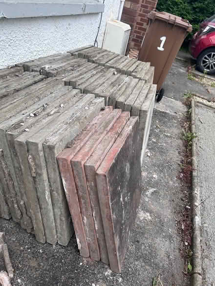 Photo of free 48 Paving slabs (including 4 red) (Belfast BT6) #1
