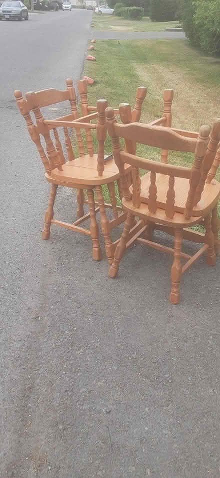 Photo of free 4 wooden chairs (Louis Lane Gloucester) #1