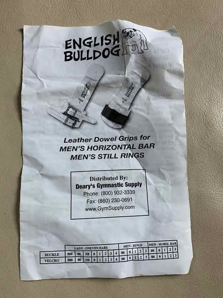 Photo of free Boys Bulldog gymnastics grips (Melrose (near Common)) #2