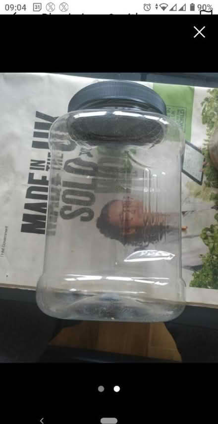 Photo of free Plastic jars x2 with screw lids (Upper Edmonton N18) #1