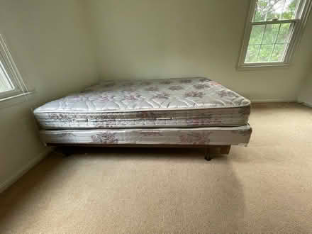 Photo of free Bed Frame, Box Spring, Mattress (Glencarlyn) #3