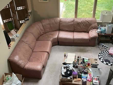Photo of free Rose leather corner sectional sofa (Warminster) #1