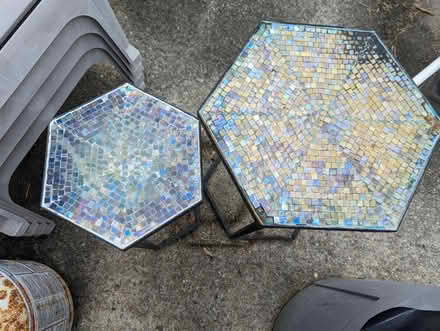 Photo of free Outdoor mosaic side tables (Denbigh) #2
