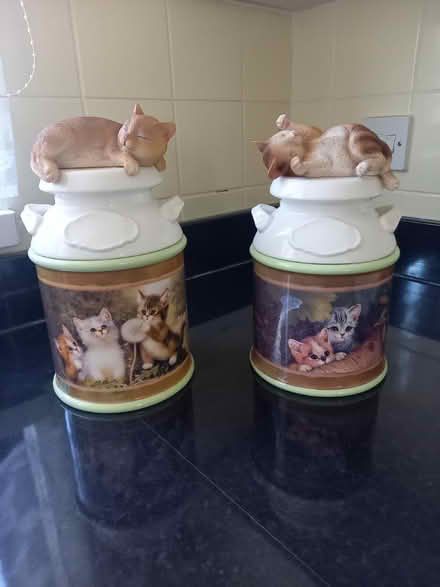 Photo of free 2 cat storage jars (Isleworth TW7) #1
