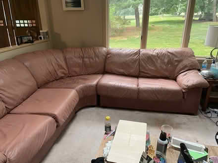 Photo of free Rose leather corner sectional sofa (Warminster) #4