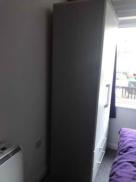 Photo of free White & grey single wardrobe (Woodbridge (central) IP12) #1