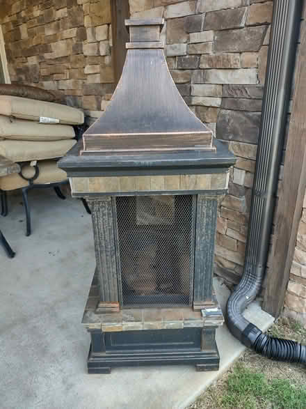 Photo of free Patio dining table and fireplace (Lilburn) #3