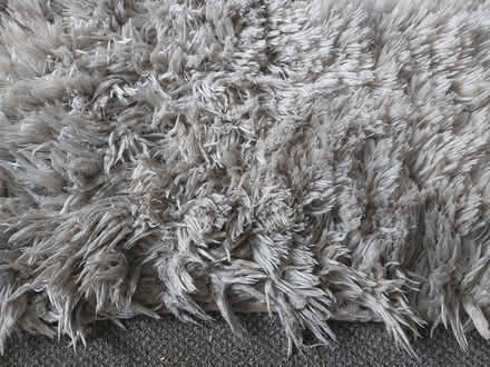 Photo of free Used small cream shaggy rug (Derby DE24) #1
