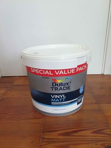 Photo of free White vinyl matt paint (St Albans, nr Verulamium Park) #1