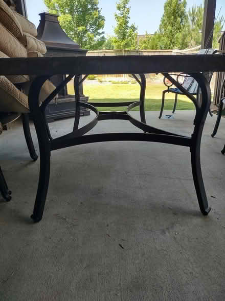 Photo of free Patio dining table and fireplace (Lilburn) #1