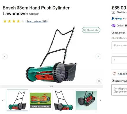Photo of free Bosch Hand Push Cylinder Lawnmower (Edmonton N9) #2