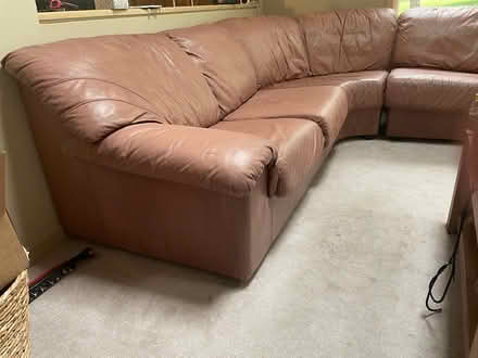 Photo of free Rose leather corner sectional sofa (Warminster) #2