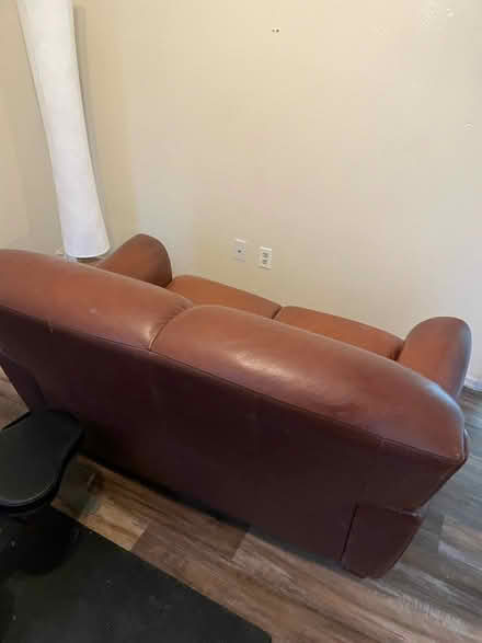 Photo of free Leather love seat (Carrollton) #2