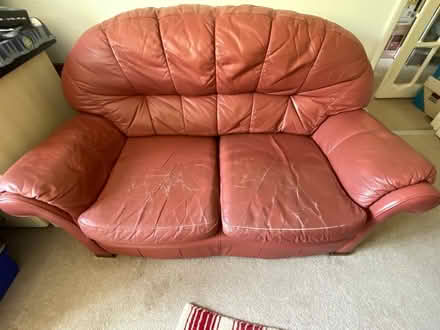 Photo of free 2 seater Leather Settee (Oxford OX2) #4