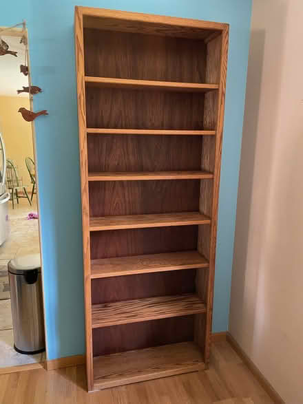 Photo of free 7' tall oak bookcase (Prospect and Taft Hill Road) #1